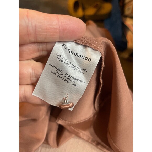 Reformation Chrisley True Wrap Silk Mini Dress Women’s size S NWOT - Picture 8 of 13